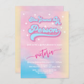 Sie fand ihr Person Pop Star Disco Party Einladung (Vorne/Hinten)