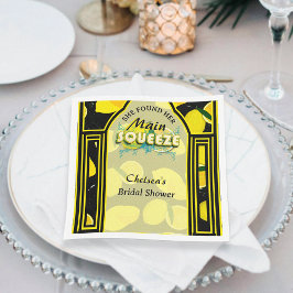 Sie fand ihr Schwarz-Gelb-Elegant mit der Hauptpre Serviette