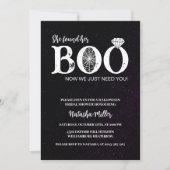 Sie fand ihr schwarzes Halloween-Brautparty Einladung (Vorderseite)