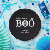 Sie fand ihr schwarzes Halloween-Brautparty Pappteller (Party)