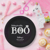 Sie fand ihr schwarzes Halloween-Brautparty Pappteller (Party)