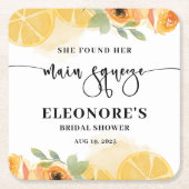 Sie fand ihr Squeeze-Brautparty Rechteckiger Pappuntersetzer (Vorderseite)