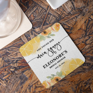 Sie fand ihr Squeeze-Brautparty Rechteckiger Pappuntersetzer