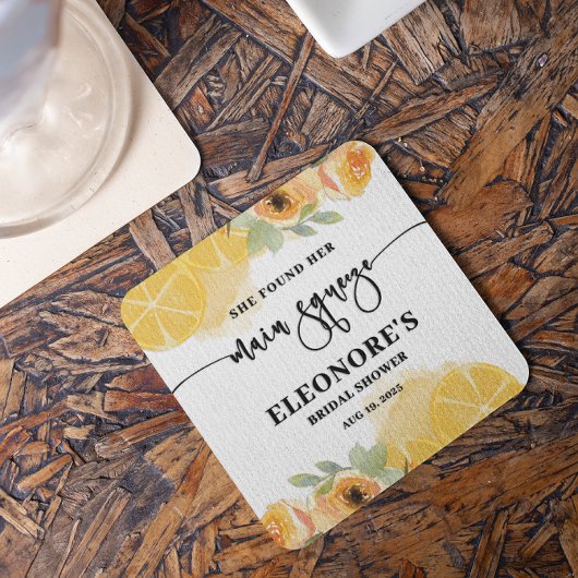 Sie fand ihr Squeeze-Brautparty Rechteckiger Pappuntersetzer