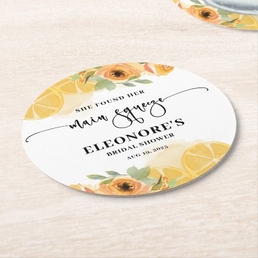 Sie fand ihr Squeeze-Brautparty Runder Pappuntersetzer (Angewinkelt)