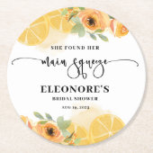 Sie fand ihr Squeeze-Brautparty Runder Pappuntersetzer (Vorderseite)