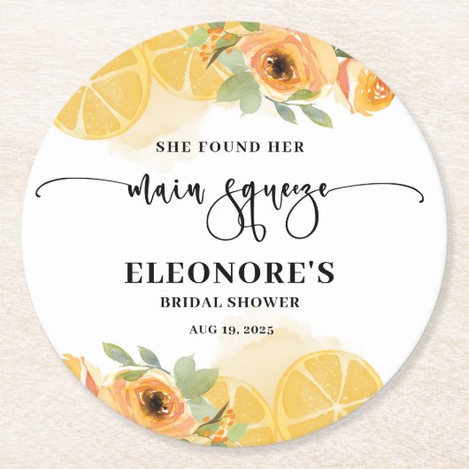 Sie fand ihr Squeeze-Brautparty Runder Pappuntersetzer (Vorderseite)