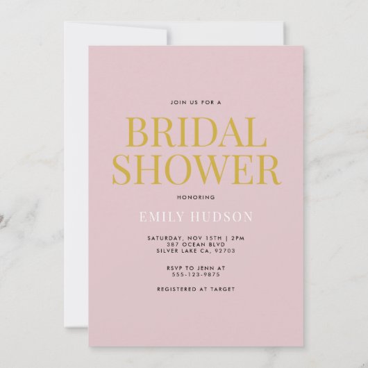 Sie fand ihr wichtigstes queeze-modernes Brautpart Einladung (Rückseite)