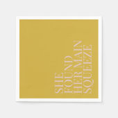 Sie fand ihr wichtigstes queeze-modernes Brautpart Serviette (Vorderseite)