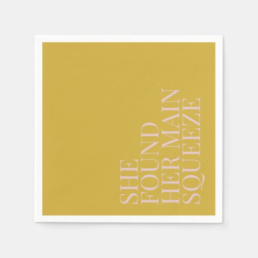 Sie fand ihr wichtigstes queeze-modernes Brautpart Serviette (Vorderseite)