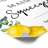 Sie fand ihr wichtigstes Zitronenschild Poster (Ecke)