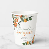 Sie fand ihr wichtigstes Zitrusfrüchte-Brautparty Pappbecher (Rückseite)