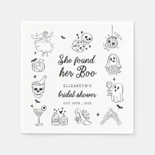 Sie fand ihre Boo-Geister-Blumen-Brautparty Serviette