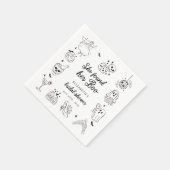 Sie fand ihre Boo-Geister-Blumen-Brautparty Serviette (Ecke)