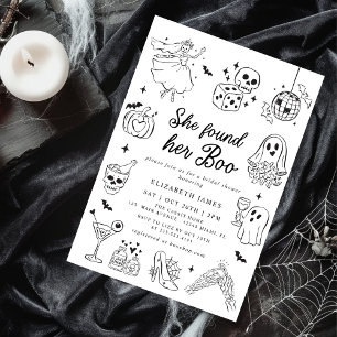 Sie fand ihre Boo-Geister-Blumen-Bridal-Party Einladung