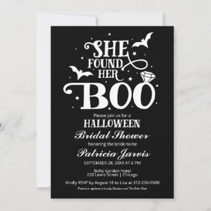 Sie fand ihre Boo Halloween Brautdusche Einladung