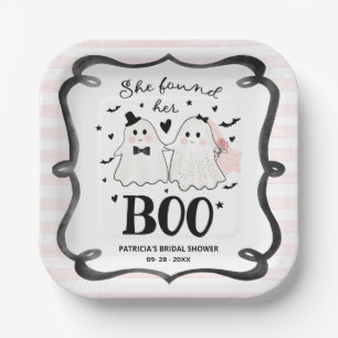 Sie fand ihre Boo Halloween Brautparty Pappteller