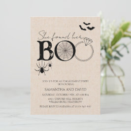 Sie fand ihre buschige Verlobung zu Halloween Einladung