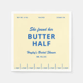 Sie fand ihre Butter-Hälfte Junggesellinnenabschie Serviette (Vorderseite)