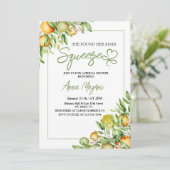 Sie fand ihre Haupt-Squeeze-Brautparty-Grünflächen Einladung (Stehend Vorderseite)