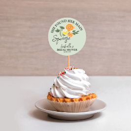 Sie fand ihre Haupt-Squeeze-Brautparty-Grünflächen Runder Aufkleber