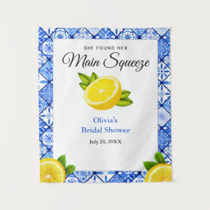 Sie fand ihre Haupt-Squeeze-Brautparty Hintergrund Wandteppich