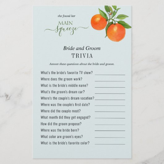 Sie fand ihre Haupt-Squeeze Dusche Trivia Spiele (Vorderseite)