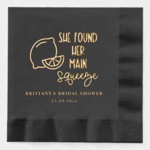Sie fand ihre Haupt-Squeeze-Junggesellinnenabschie Servietten Mit Folie