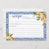 Sie fand ihre Haupt-Squeeze-Orangen-Rezept-Karte Einladung (Vorderseite)