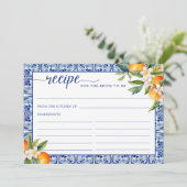 Sie fand ihre Haupt-Squeeze-Orangen-Rezept-Karte Einladung (Stehend Vorderseite)