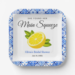 Sie fand ihre Haupt squeeze-Zitronen-Brautjungfern Pappteller