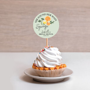 Sie fand ihre Hauptattraktion Brautparty Grünpflan Runder Aufkleber