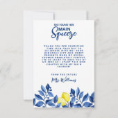 Sie fand ihre Hauptbrautparty Dankeskarte (Rückseite)