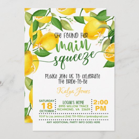 Sie fand ihre Hauptpresse - Brautparty Einladung (Vorne/Hinten)