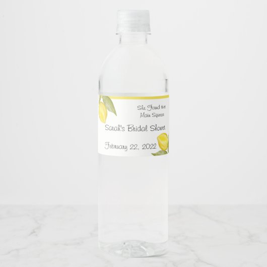 Sie fand ihre Hauptpresse, eine maßgeschneiderte W Wasserflaschenetikett (Vorderseite)