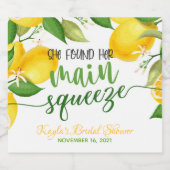 Sie fand ihre Hauptpresse glänzend Weinflasche L Schaumweinetikett (Einzelnes Label)