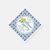 Sie fand ihre Hauptpresse Lemon italienischen blau Serviette (Ecke)