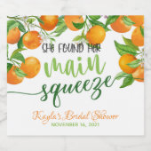 Sie fand ihre Hauptpresse - Orange - Schaumweinetikett (Einzelnes Label)