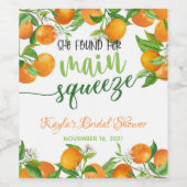 Sie fand ihre Hauptpresse - Orange - Weinetikett (Einzelnes Label)