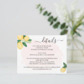 Sie fand ihre Hauptpresse-Zitronen-Beipackkarte Einladung (Stehend Vorderseite)