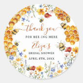 Sie fand ihre Honey Bee Danke Brautparty Runder Aufkleber (Vorderseite)