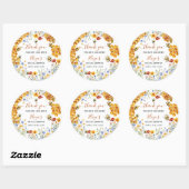 Sie fand ihre Honey Bee Danke Brautparty Runder Aufkleber (Blatt)