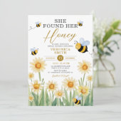 Sie fand ihre Honey Bride zu Bee Brautparty Einladung (Stehend Vorderseite)