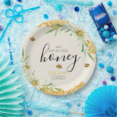 Sie fand ihre Honig-Daisy-Blumen-Biene-Junggeselli Pappteller (Party)