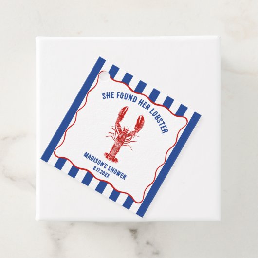 Sie fand ihre Languste Nautical-Junggesellinnenabs Geschenkanhänger (Beispiel)