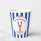 Sie fand ihre Languste Nautical-Junggesellinnenabs Pappbecher (Vorderseite)