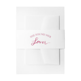 Sie fand ihre Lover Brautparty Bauchband Einladungsbanderole