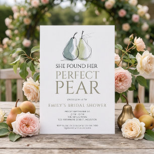Sie fand ihre perfekte Birne Moderne Bridal Shower Einladung