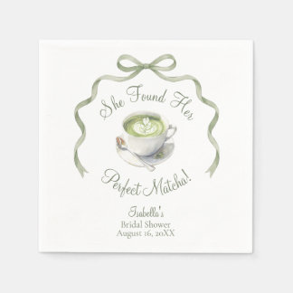 Sie fand ihre perfekte Matcha-Brautjunggesellinnen Serviette
