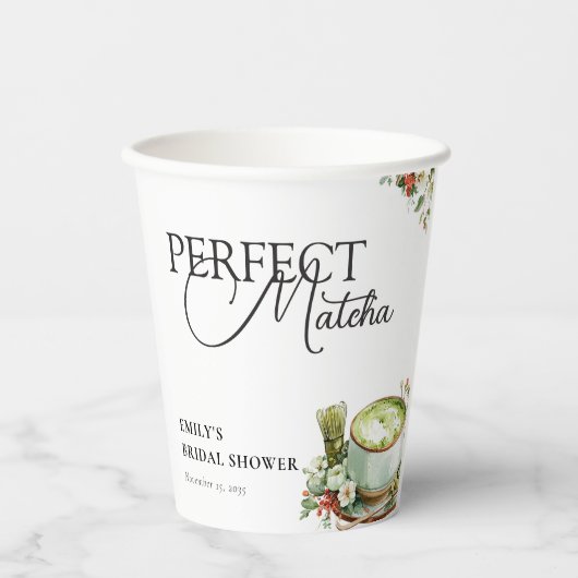 Sie fand ihre perfekte Matcha-Brautparty Pappbecher (Vorderseite)